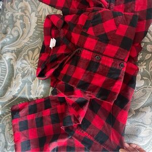 Red and Black Flannel pajama set